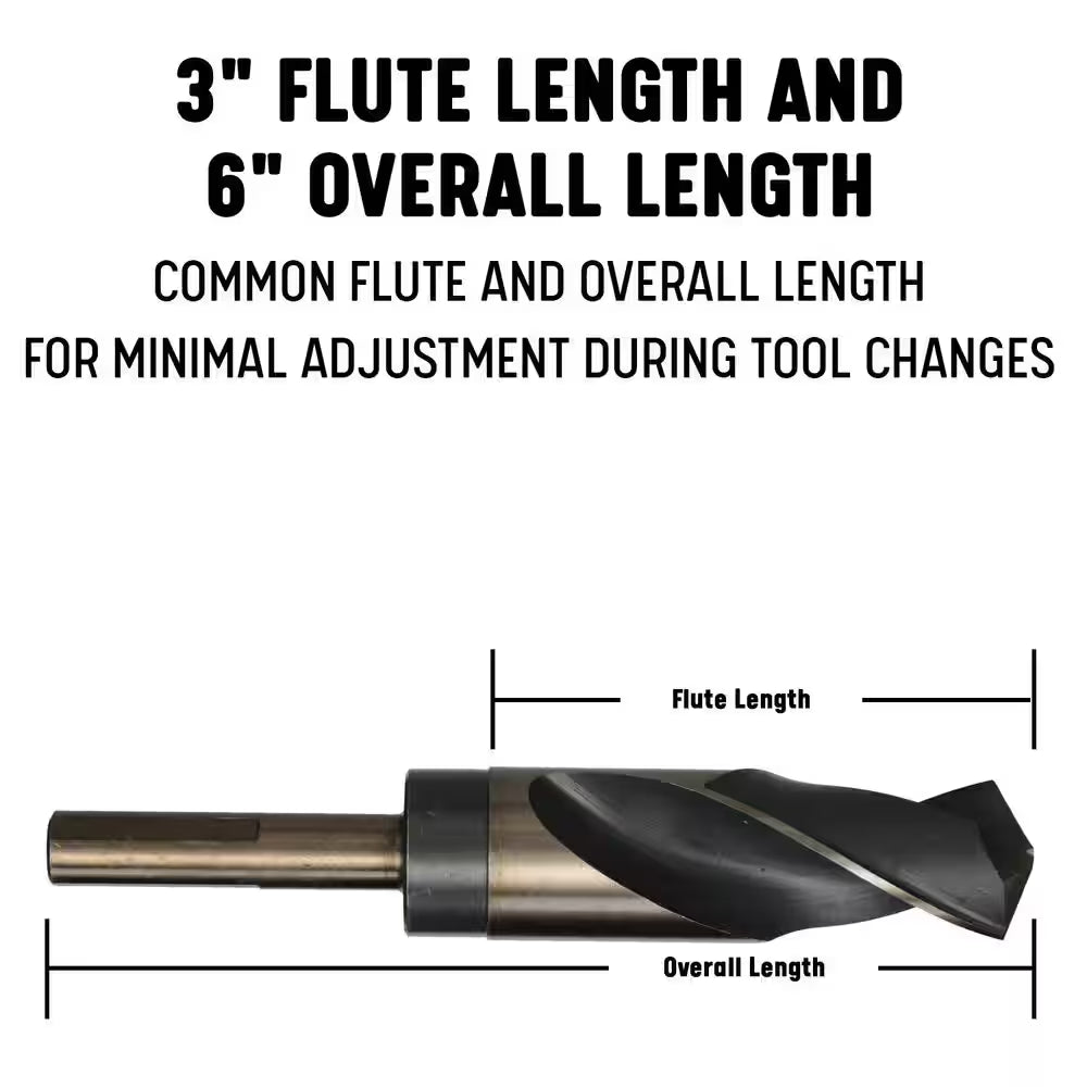 13/16 In. Contractor Grade Drill Bit with 1/2 In. 3-Flat Shank