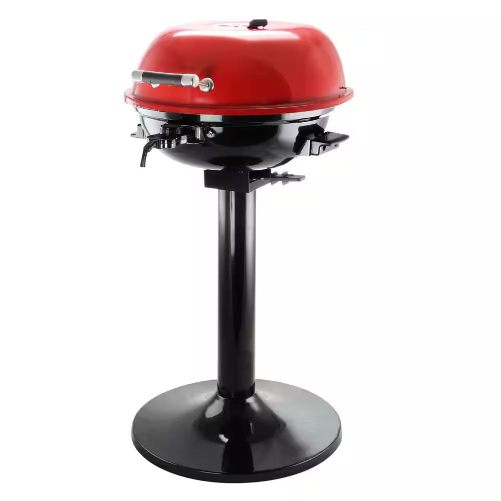 15 In. Electric Barbecue Grill in Red