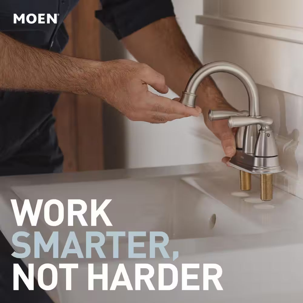 Adler 4 In. Centerset 2-Handle Low-Arc Bathroom Faucet in Chrome