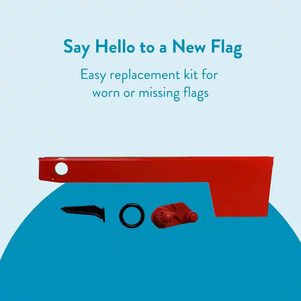 Replacement Aluminum Mailbox Flag Kit, Red