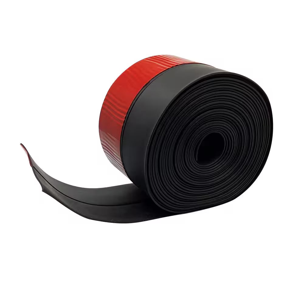 3 1/8 In. X 20 Ft. Self-Stick Garage Door Sweep Black