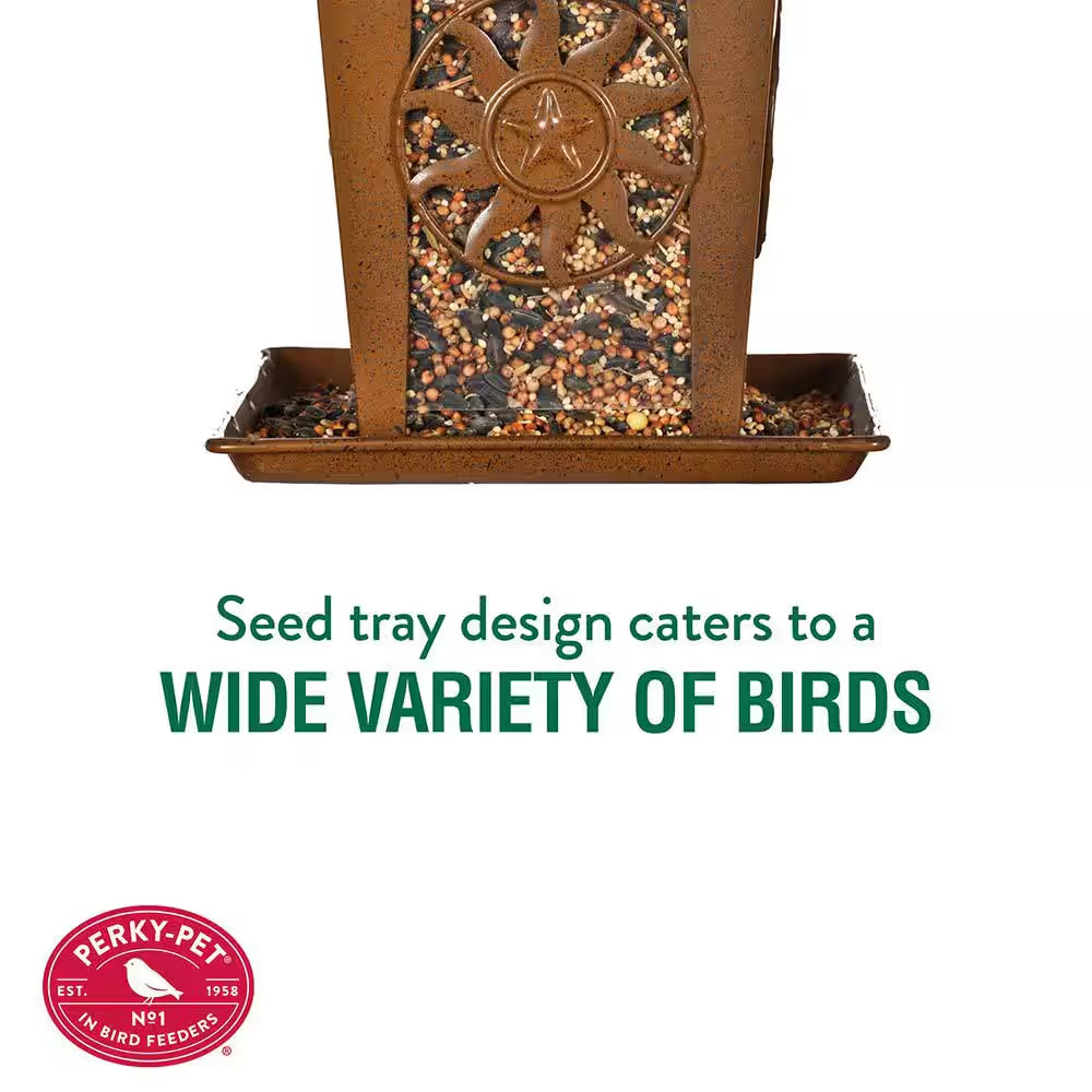 Sun and Star Lantern Rust-Resistant Durable Easy-To-Fill Hanging Bird Feeder - 3.5 Lb. Capacity