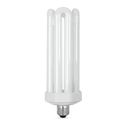 300-Watt Equivalent CFLNI Quad Tube E26 Base with Mogul Base Adapter Non-Dimmable CFL Light Bulb, Daylight 6500K