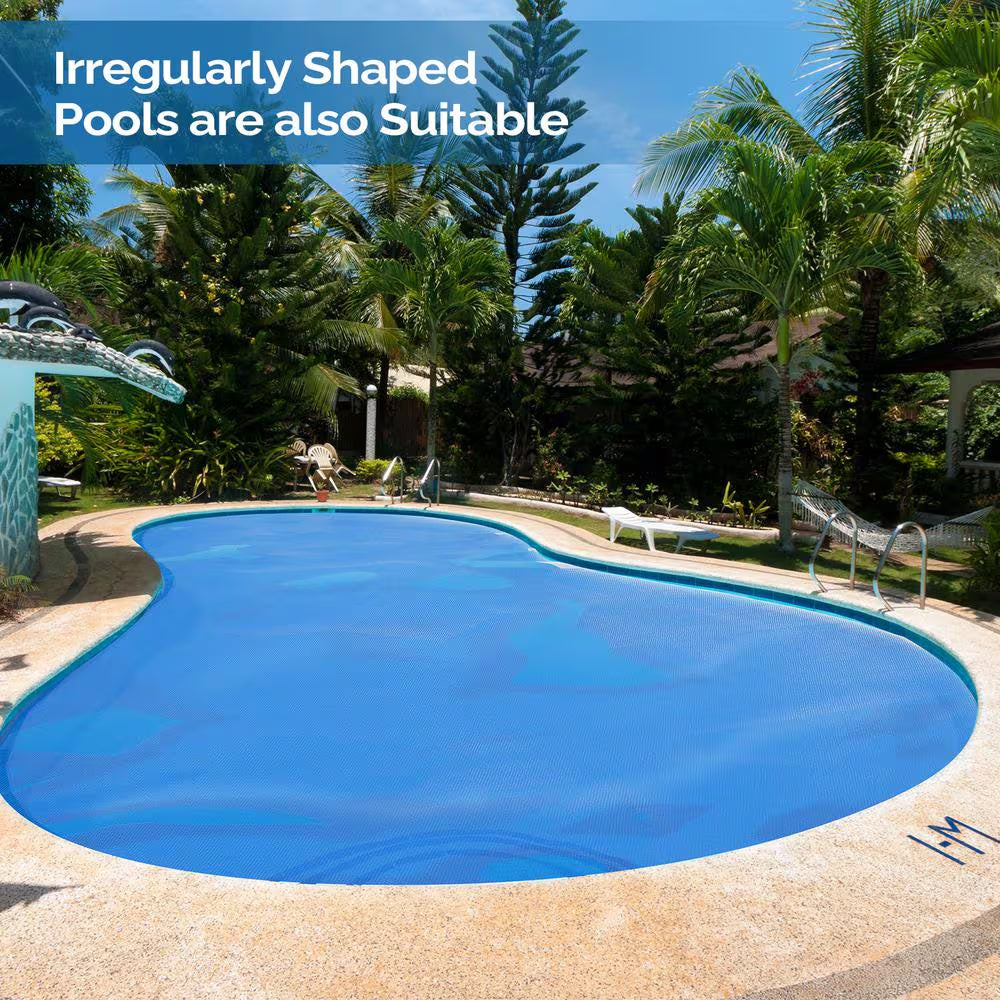 12 Mil 18 Ft. X 36 Ft. Rectangular Blue in Ground Pool Solar Pool Cover