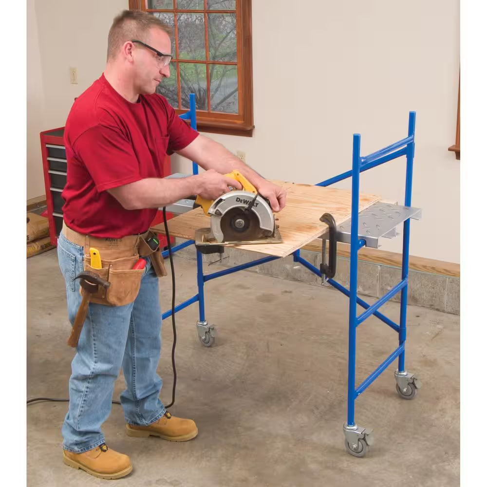 4 Ft. X 3.8 Ft. X 2 Ft. Portable Rolling Scaffold 500 Lb. Load Capacity