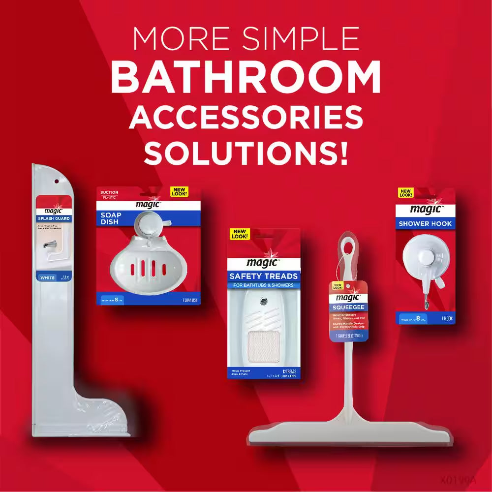 10.5 in X 28.55 in Large Adhesive Plastic Wall Splash Guard for Showers and Tubs