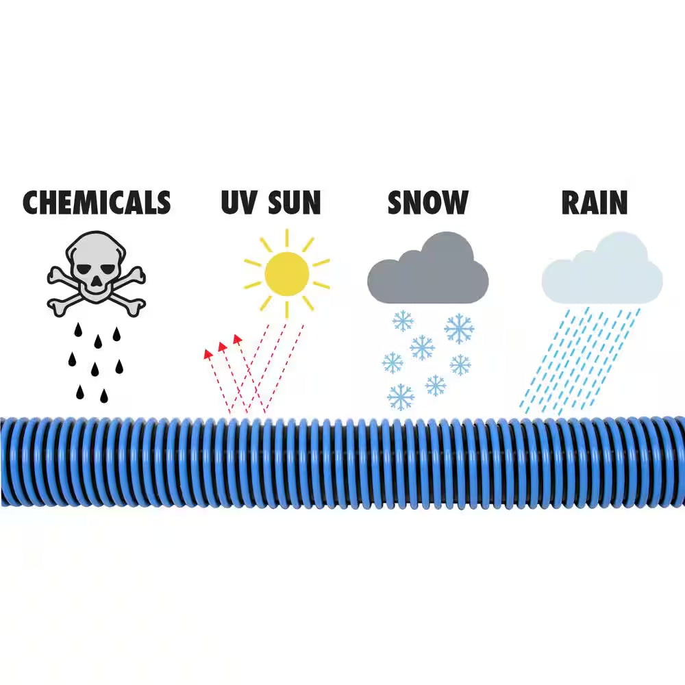 Classic Collection 45 Ft. X 1-1/2 In. Swimming Pool Vacuum Hose for Inground Pool