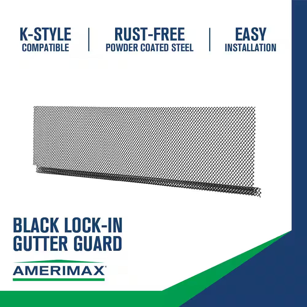 Lock in 3 Ft. Black Metal Mesh Gutter Guard (25-Pack)