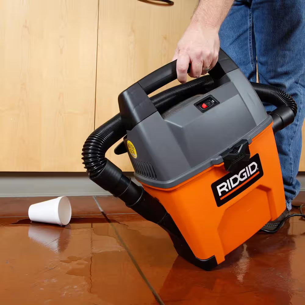 3 Gal. 3.5 Peak HP Handheld Shop Vacuum Wet Dry Vac with  SWEEP Dust Pan, Filter, Hose and Car Nozzle WD3050