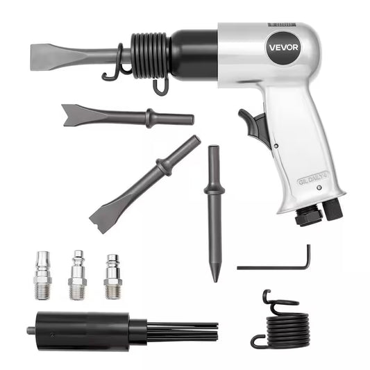 Air Hammer, 4500BPM Pneumatic Hammer with Rust Removal Air Needle Scaler and 4-Pieces Chisels round Shank, Air Chisel