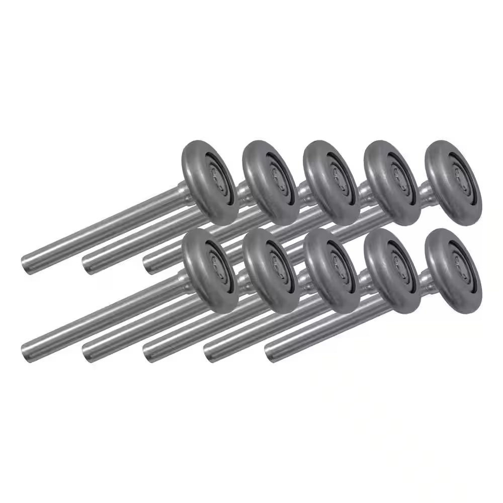 Garage Door Rollers-2 In. Steel Wheels with 10 Ball Bearings and 4 In. Stem (10-Pack)
