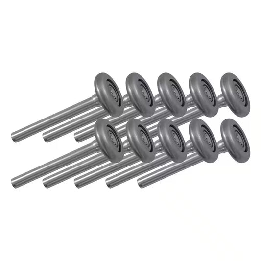 Garage Door Rollers-2 In. Steel Wheels with 10 Ball Bearings and 4 In. Stem (10-Pack)