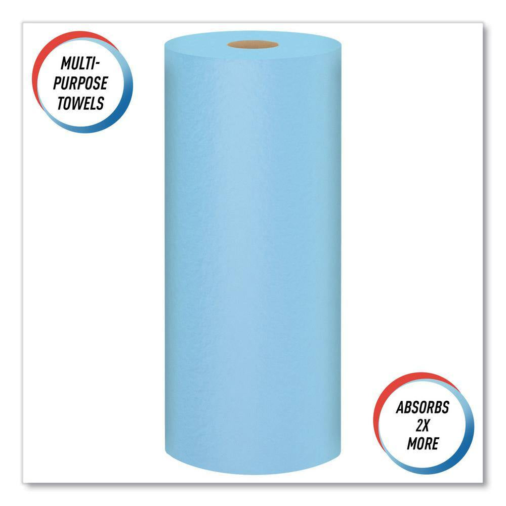 Shop Towels Standard Roll 9.4 X 11 Blue (55 Sheets per Roll, 30 Rolls per Carton)