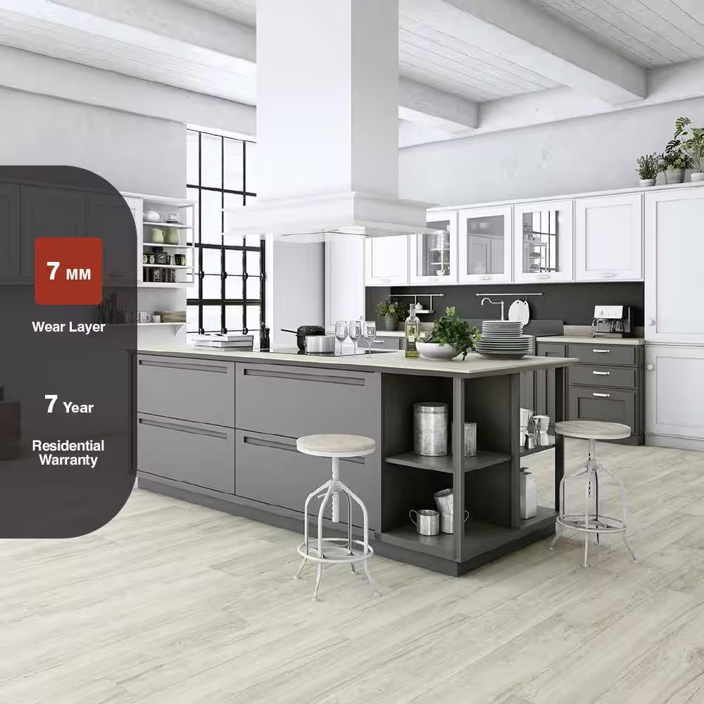 Lakeshore Pecan Stone 7 Mm T X 7.6 In. W Laminate Wood Flooring (24.2 Sqft/Case)