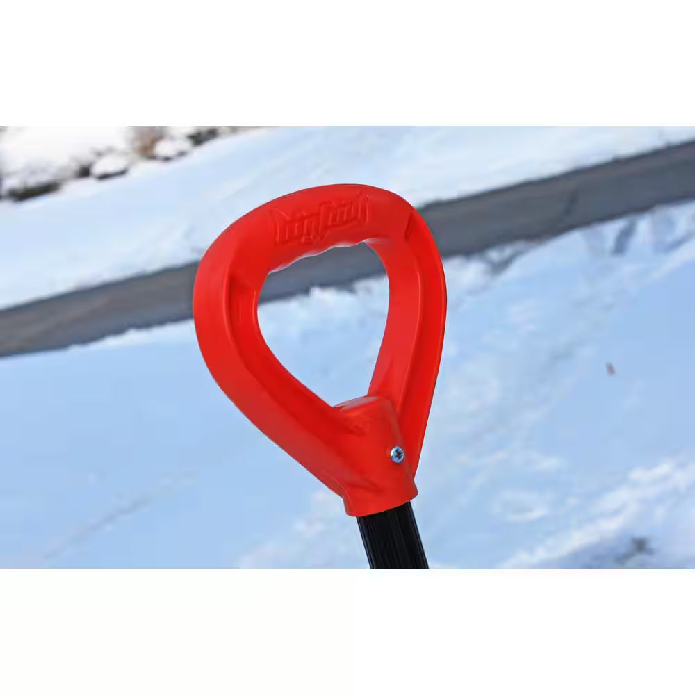 Bigfoot 50 In. Roller Snow Shovel with Large D-Grip Metal Handle