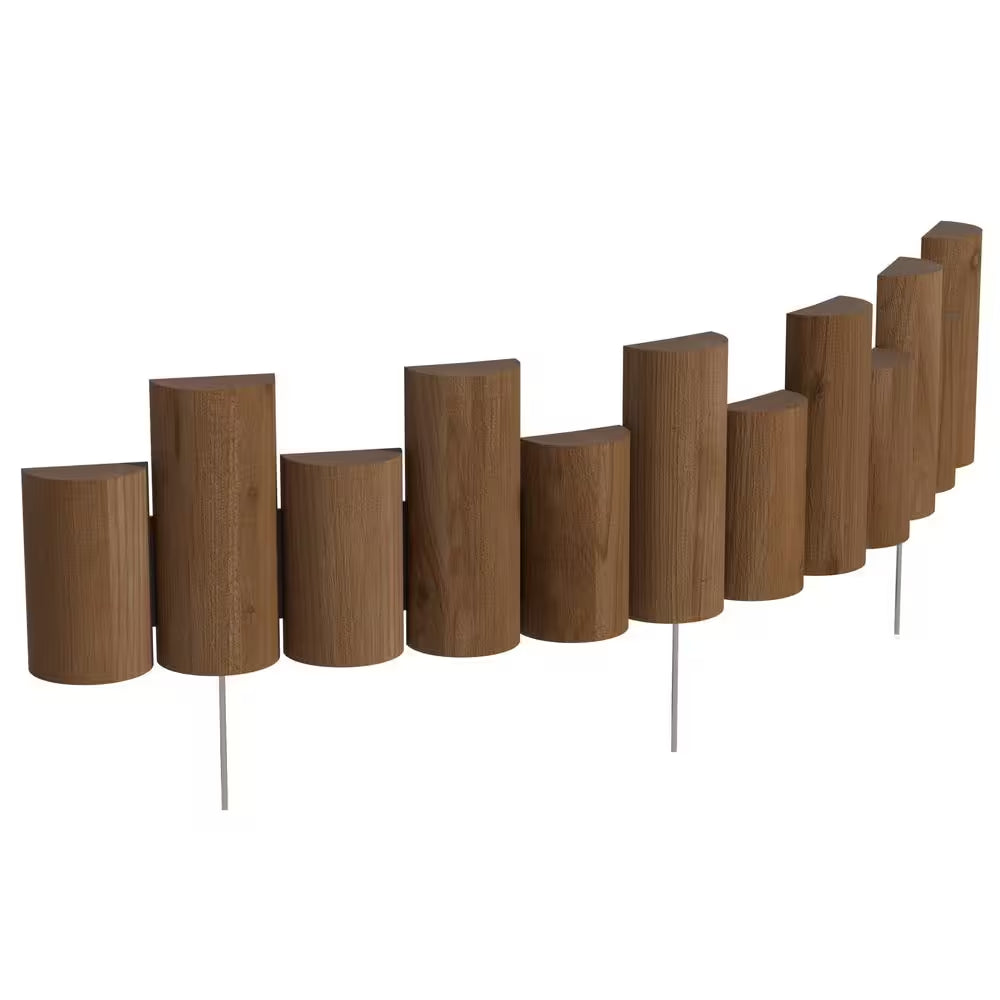 3 Ft. Wooden Half-Log Landscape Edging