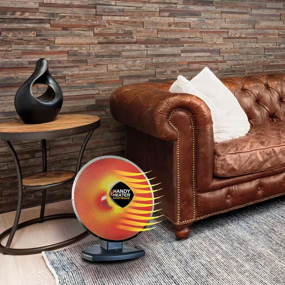 1500-Watt 18.5 In. Electric Ceramic Parabolic Space Heater with Tip-Over Safety