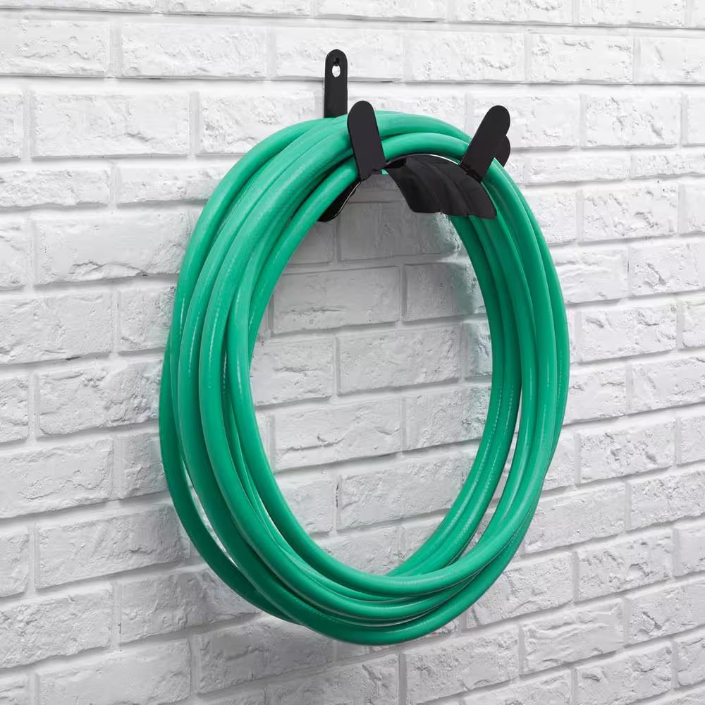 125 Ft. Black Steel Heavy-Duty Wall Mounted Garden Hose Reel