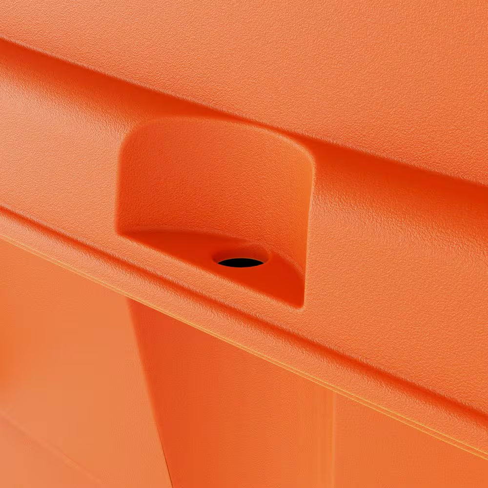 19 In. Plastic Portable Toolbox with Removable Tray in Orange