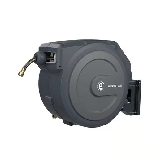 Garden Retractable Hose Reel-1/2 In.-78 Ft. Wall Mounted, Dark Grey, Metal Bracket