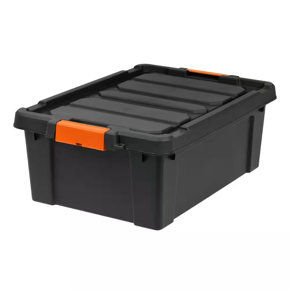 12 Gal. Heavy-Duty Stackable Storage Tote (Set of 4)