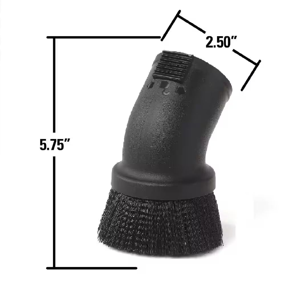 2-1/2 In. LA2501 Locking Dusting Brush Accessory Shop Vacuum Attachment for  Wet Dry Vacs Hoses and Wands