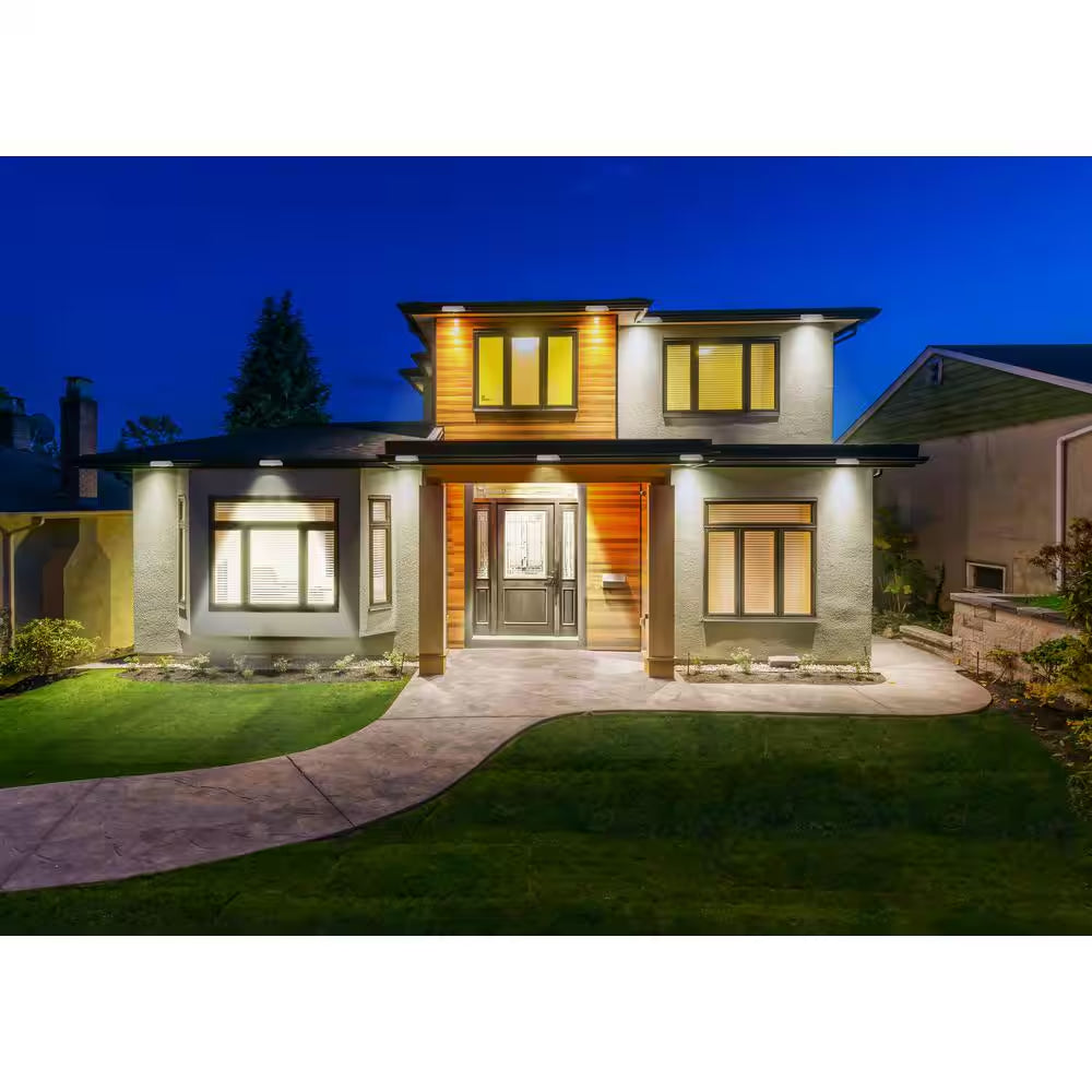 20 Lumen White LED Weather Resistant Outdoor Solar Gutter Landscape Flood Light (2-Pack)