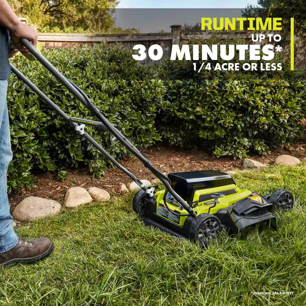 40V 18 In. 2-In-1 Cordless Battery Walk behind Push Lawn Mower (Tool Only)