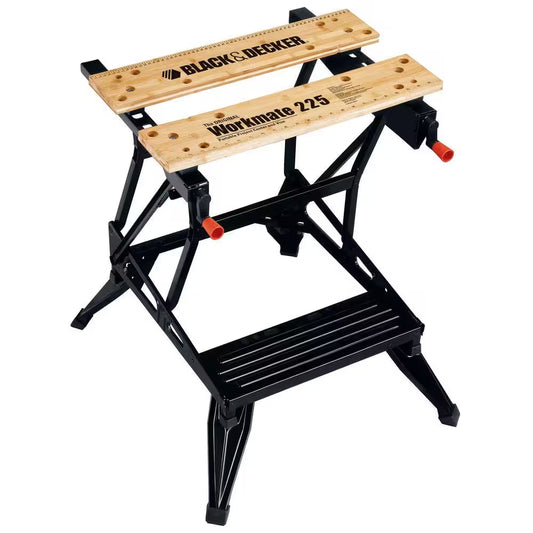 Workmate 28.75 In. X 25.6 Folding Portable Sawhorse Workbench and Vise