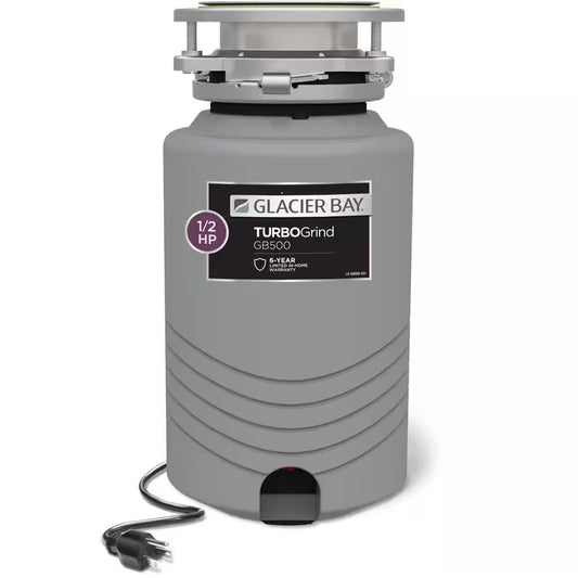 Turbogrind 1/2 Hp. Continuous Feed Garbage Disposal with Power Cord