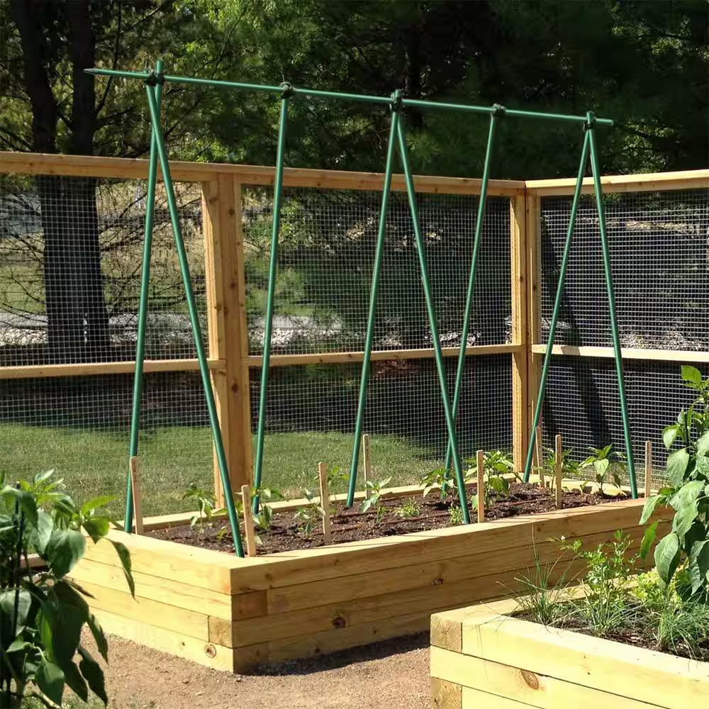 Garden Stakes 5 Ft. for Climbing Plants Supports Pole Rust-Free Plant Sticks Fence Post (20-Pack)