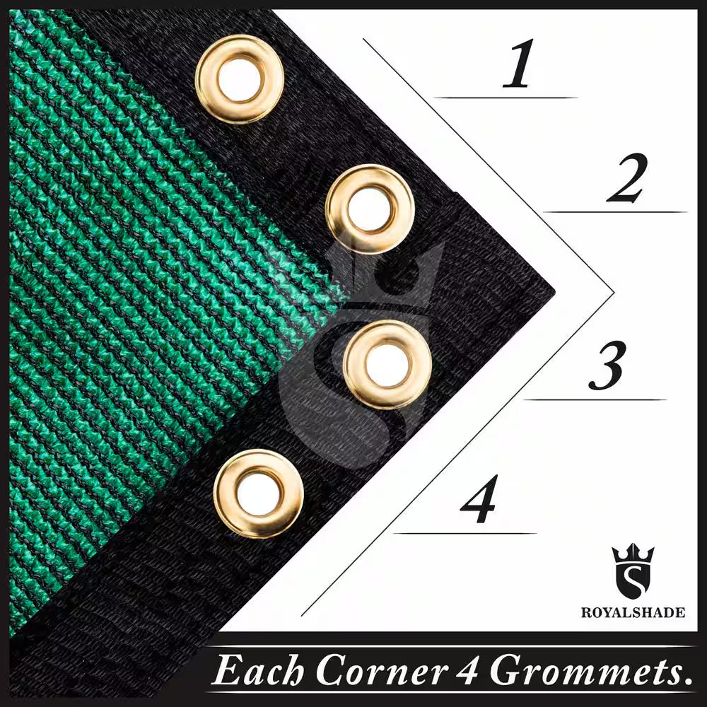 6 Ft. X 50 Ft. Black Plastic Mesh Fabric Privacy Fence Screen with Perimeter Stitched Edges and Grommets