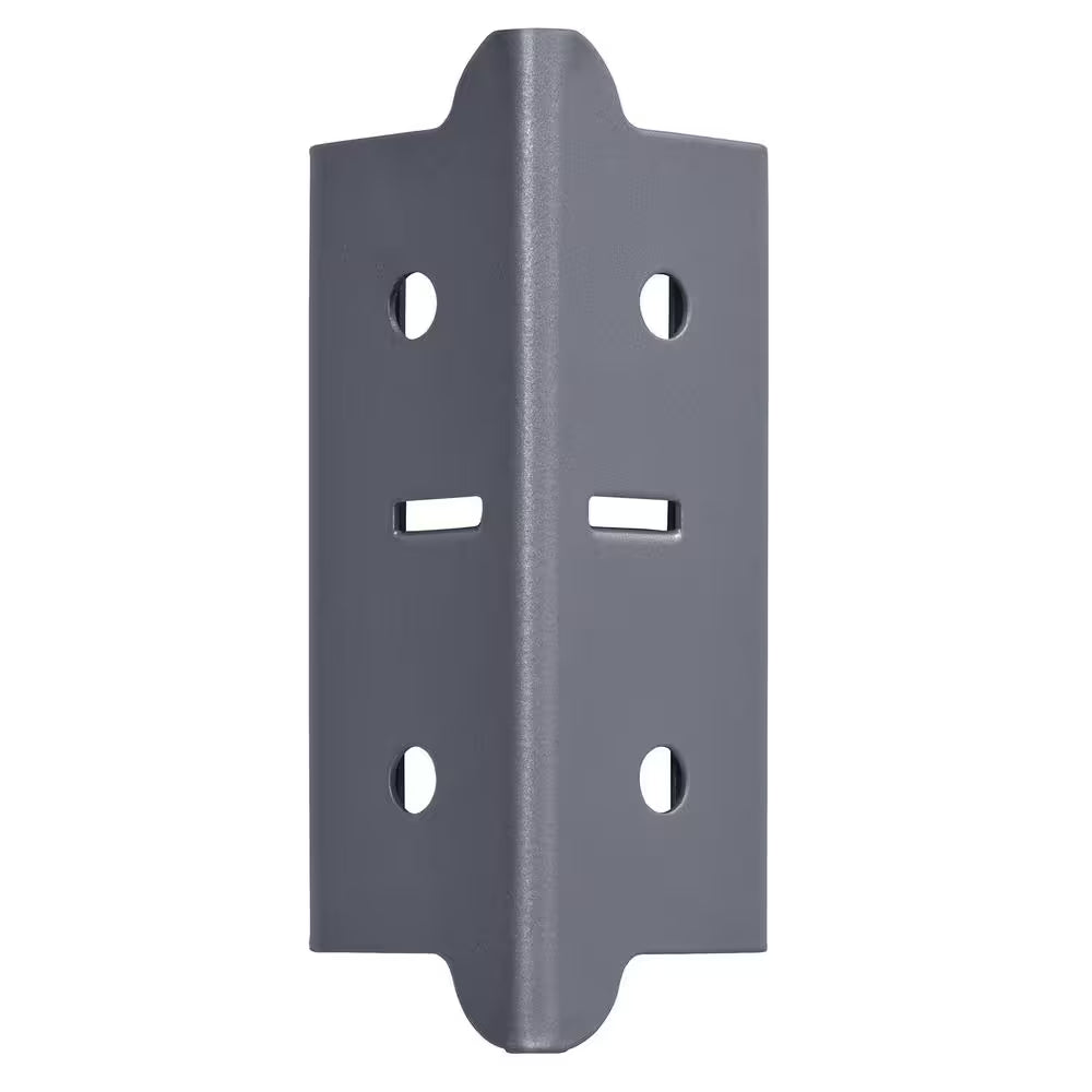 4-Pack Steel Post Coupling Outer in Grey (4 In. H X 1.375 In. W X 1.375 In. D)