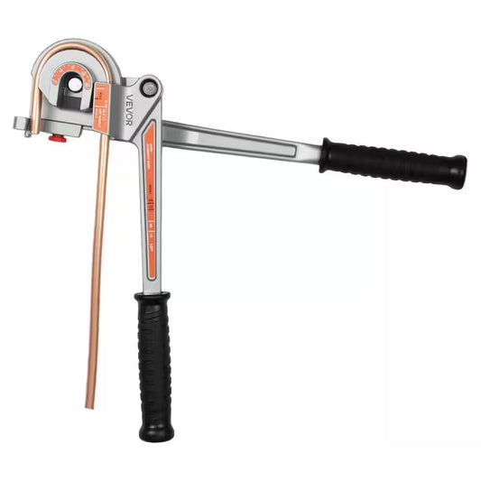 3 in 1 Pipe Bender 1/4 In. to 1/2 In. Manual Level Tube Bender 0 to 180 Degrees Aluminum for HVAC AC Refrigerator Repair