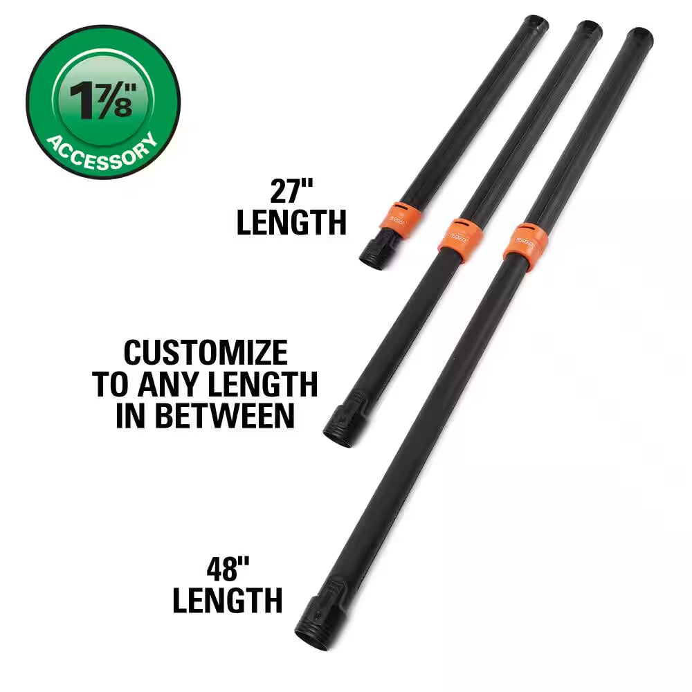 1-7/8 In. VT1718 Locking Telescoping Extension Wand Accessory Shop Vacuum Attachment for  Wet Dry Vacs