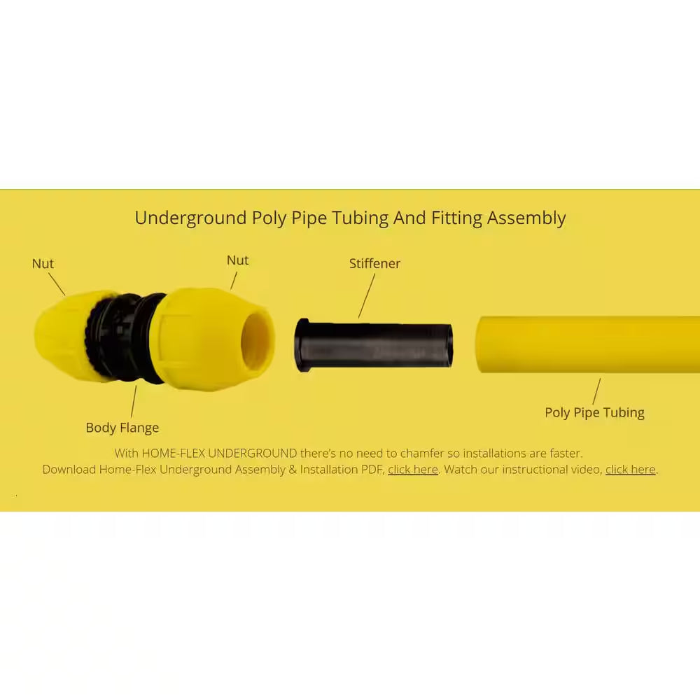 1/2 In. IPS X 250 Ft. DR 9.3 Underground Yellow Polyethylene Gas Pipe