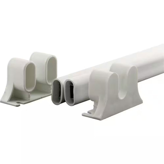 36 In. L Steel Reinforced White Vinyl Push Bar for Hinged Swinging Screen Doors