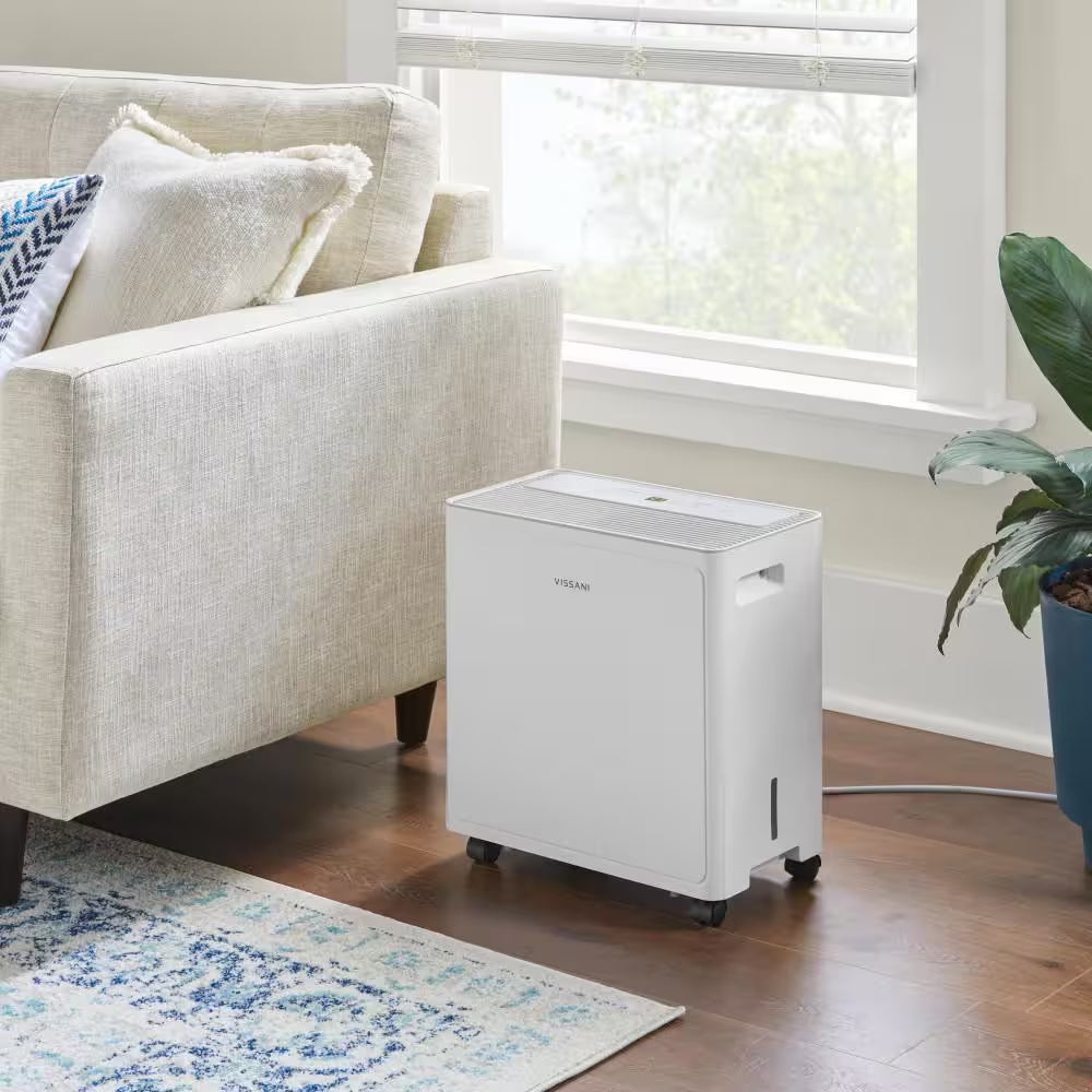 25 Pt. Dehumidifier up to 1,500 Sq. Ft. ENERGY STAR for Basement, Garage, or Wet Rooms in White