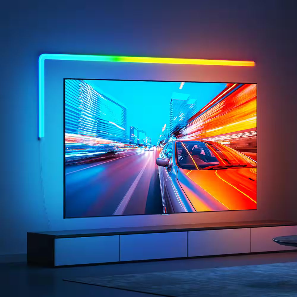 Glide RGBIC 36-Watt Equivalent Smart Integrated LED Color Changing Plug-In Wi-Fi Enabled Wall Light (10-Piece)