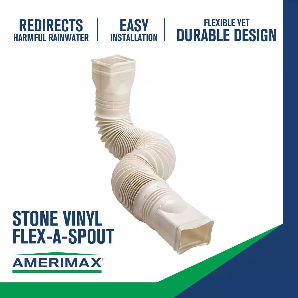 Flex a Spout 55 In. Stone Vinyl Downspout Extension