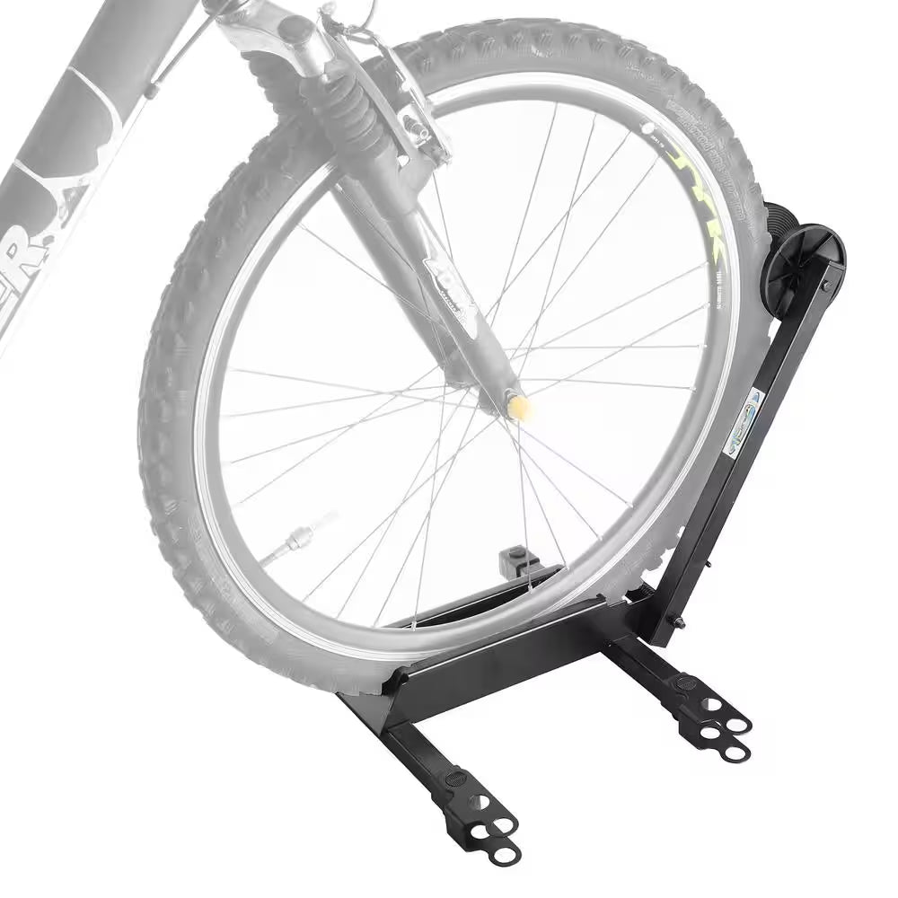 Black 1-Bike Foldable Floor Stand Garage Bike Rack