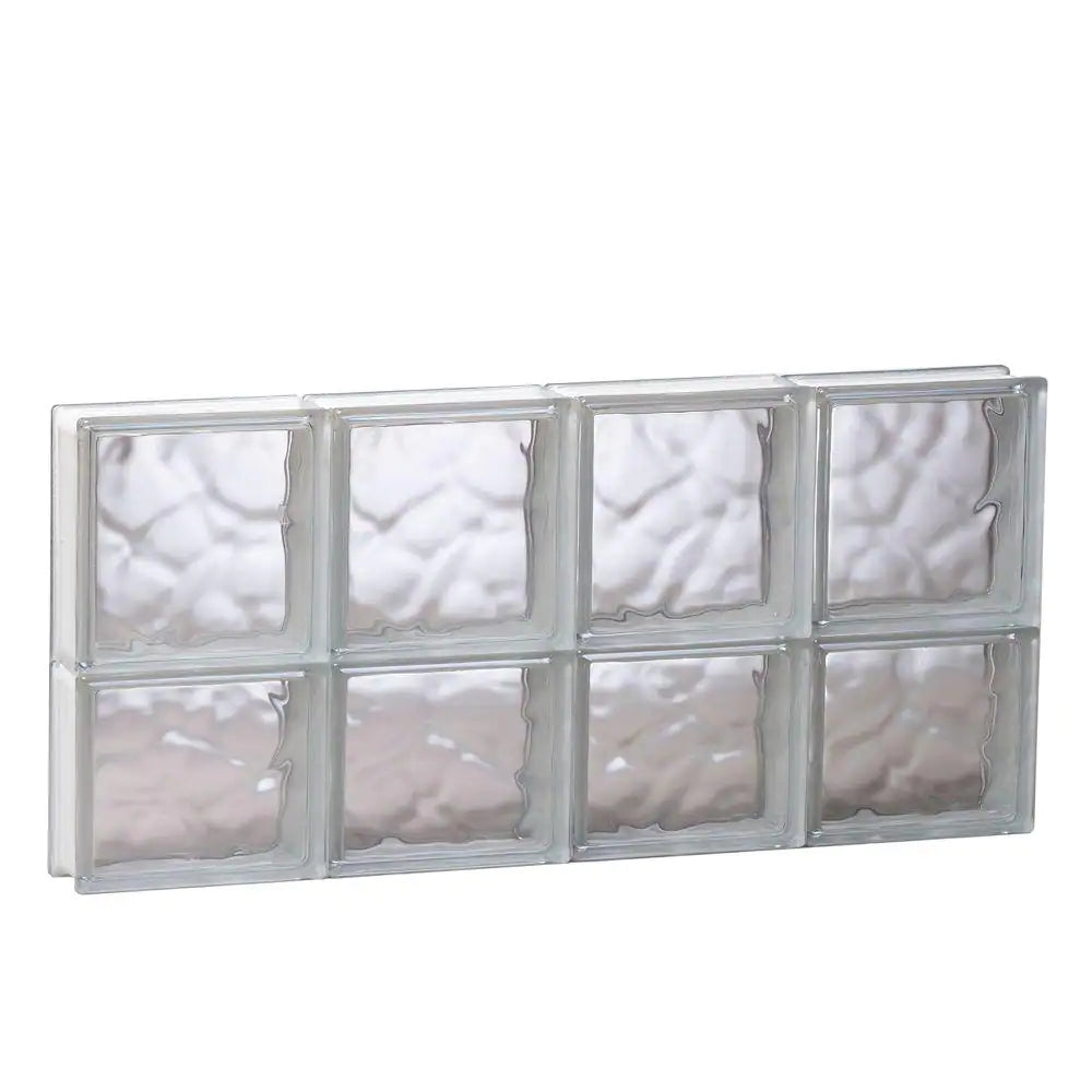 31 In. X 13.5 In. X 3.125 In. Frameless Wave Pattern Non-Vented Glass Block Window