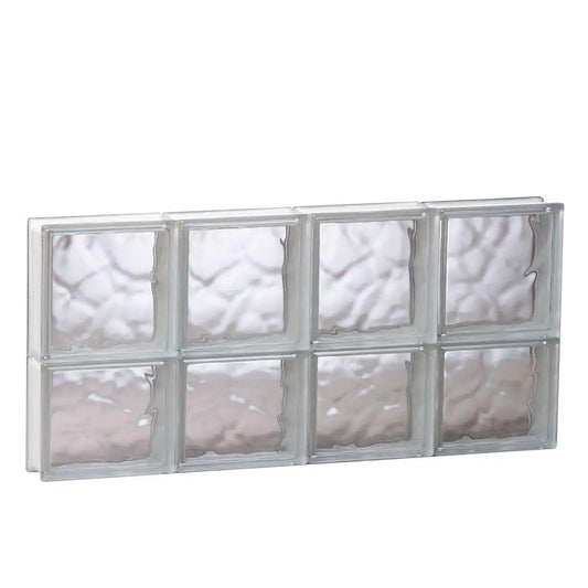 31 In. X 13.5 In. X 3.125 In. Frameless Wave Pattern Non-Vented Glass Block Window