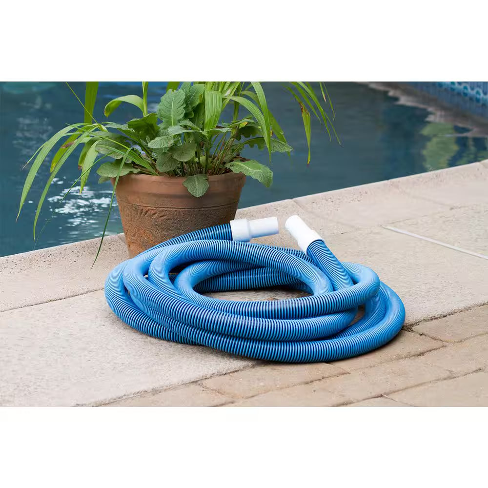 1-1/2 In. X 30 Ft. Heavy Duty In-Ground Pool Vacuum Hose with Swivel Cuff