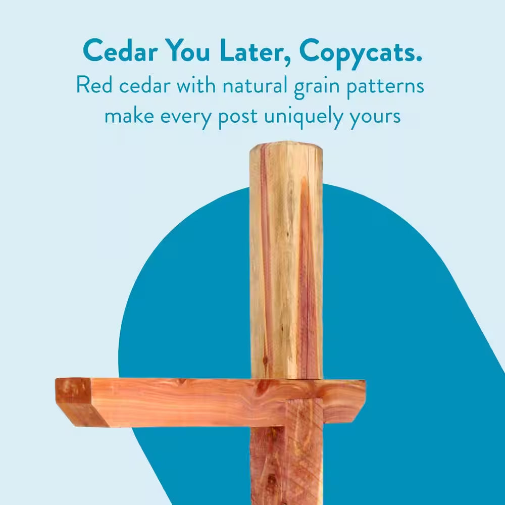 Cedar Deluxe, Drive-In, Crossarm, Mailbox Post Kit, Natural