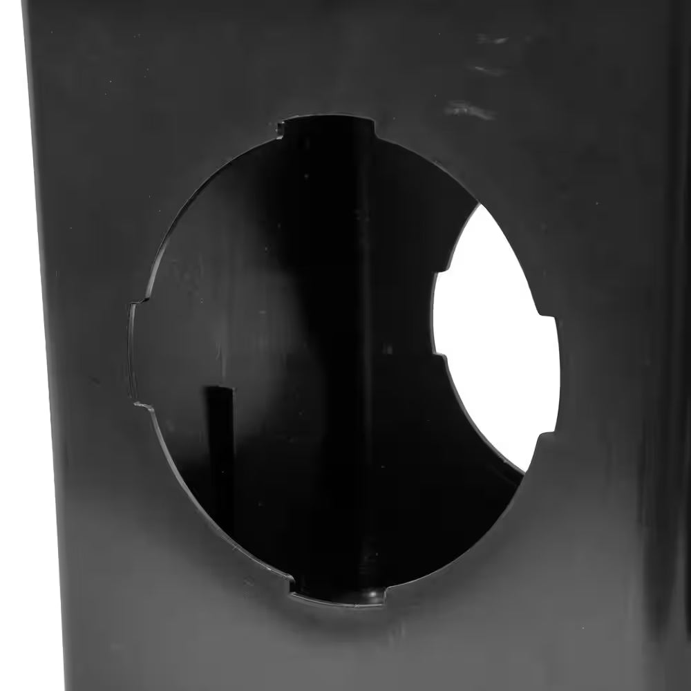 12 In. Plastic Square Drainage Catch Basin, 2 Opening Kit with Metal Grate