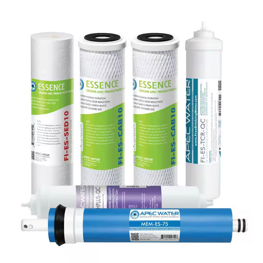Essence Complete Replacement Filter Set for 75 GPD Reverse Osmosis Ph Enhancing 6-Stages Replacement Filter