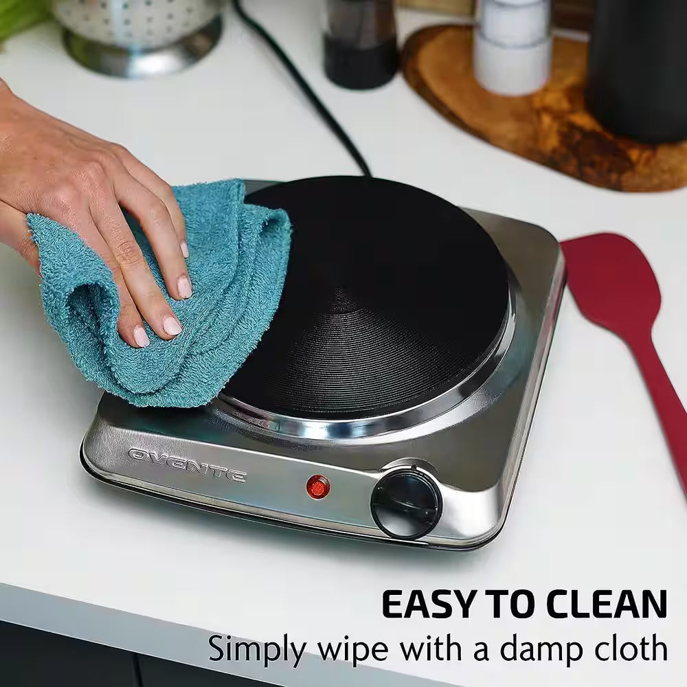 Single Burner 7.25 In. Silver Hot Plate