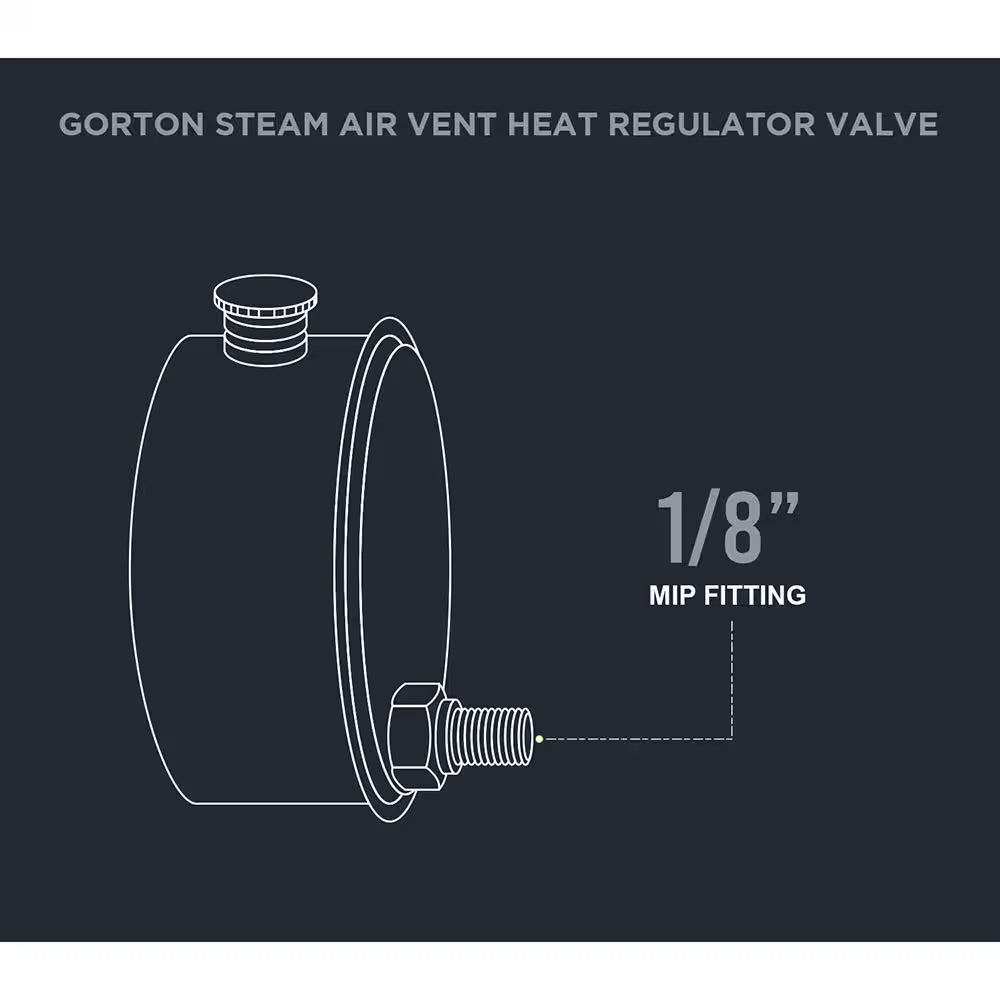 1/8 In. Chrome Radiator Air Valve Gorton Style Angle Steam Air Vent Size #6