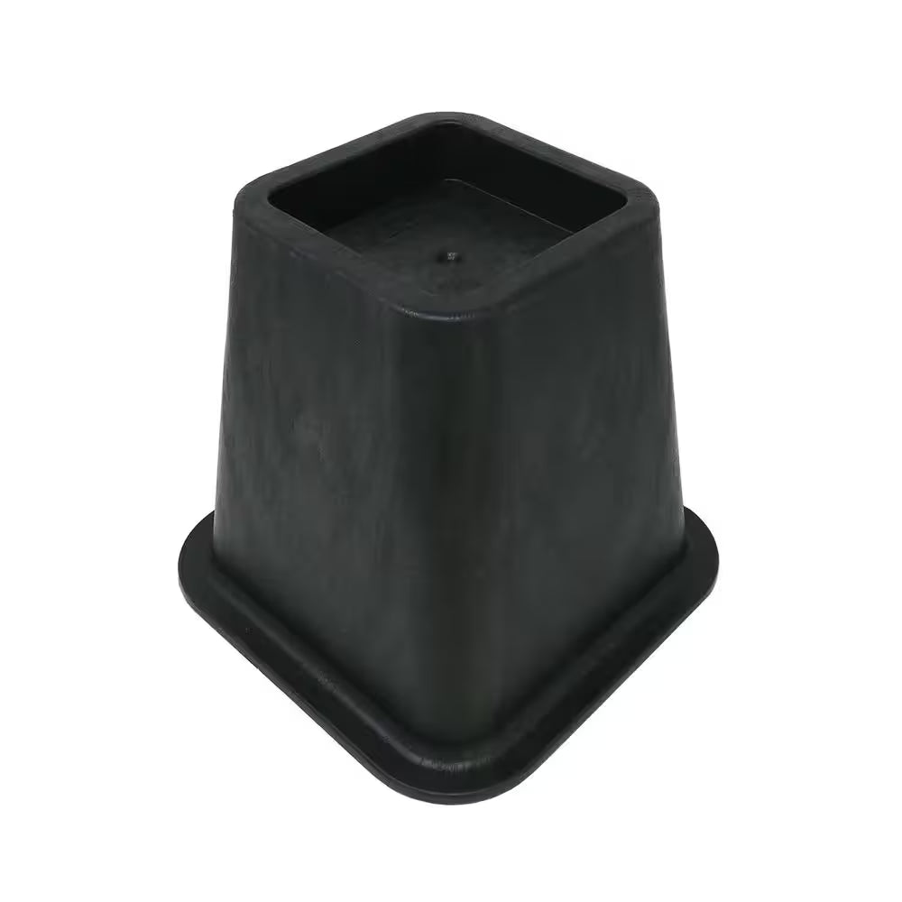 6 In. Black Bed Risers (4-Pack)